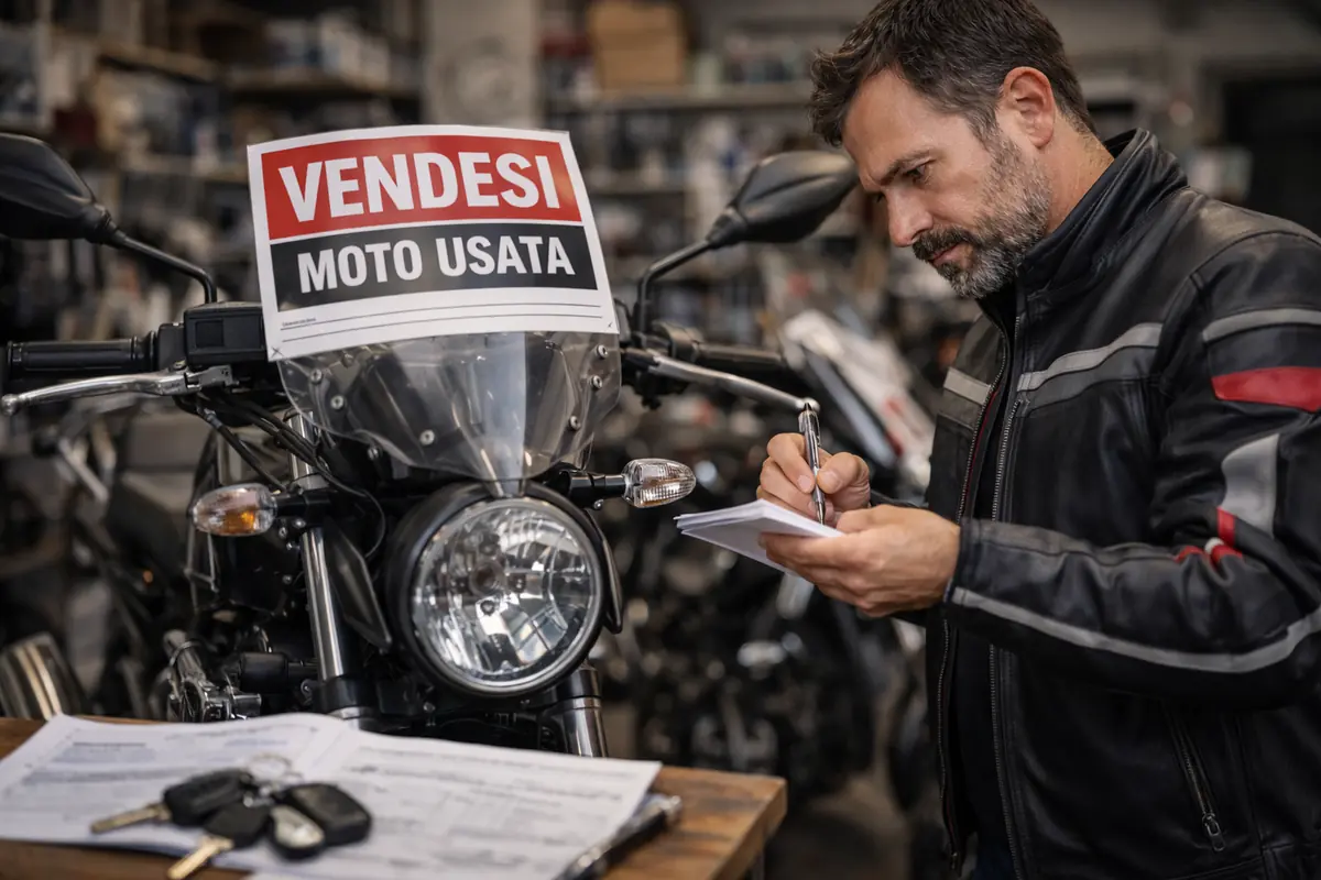 persona che acquista moto usata